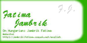 fatima jambrik business card